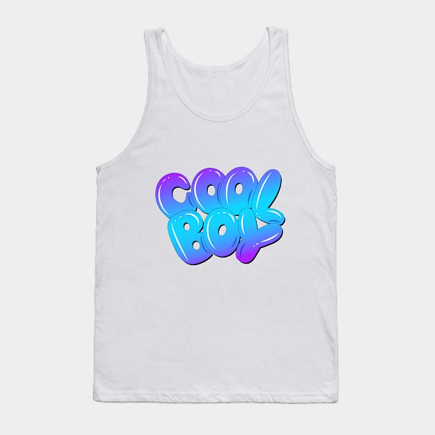 Cool boy hand lettering blue color Tank Top by linasemenova